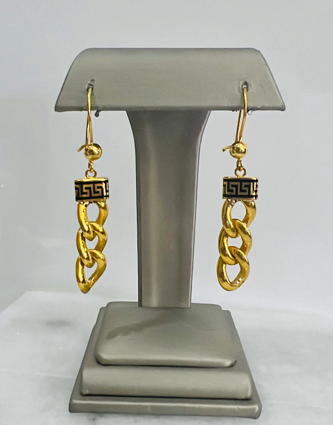 21K Gold Link Earrings