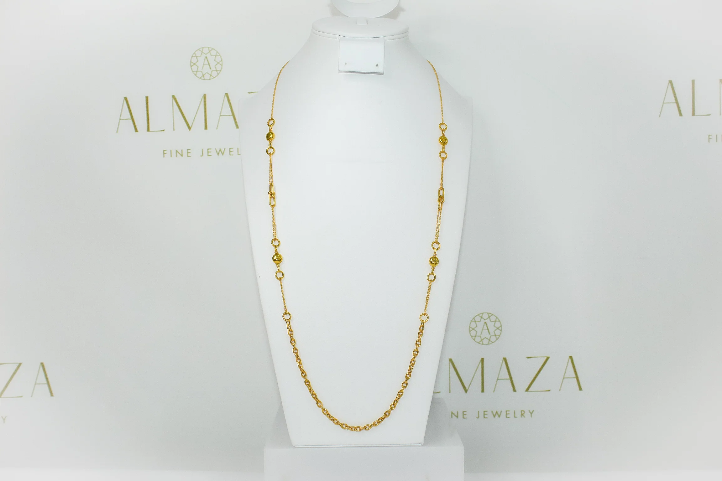 21K Gold Long Necklace
