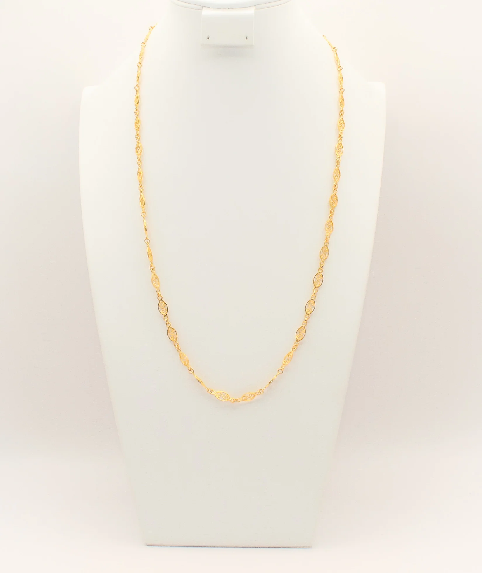 21K Gold Long Necklace
