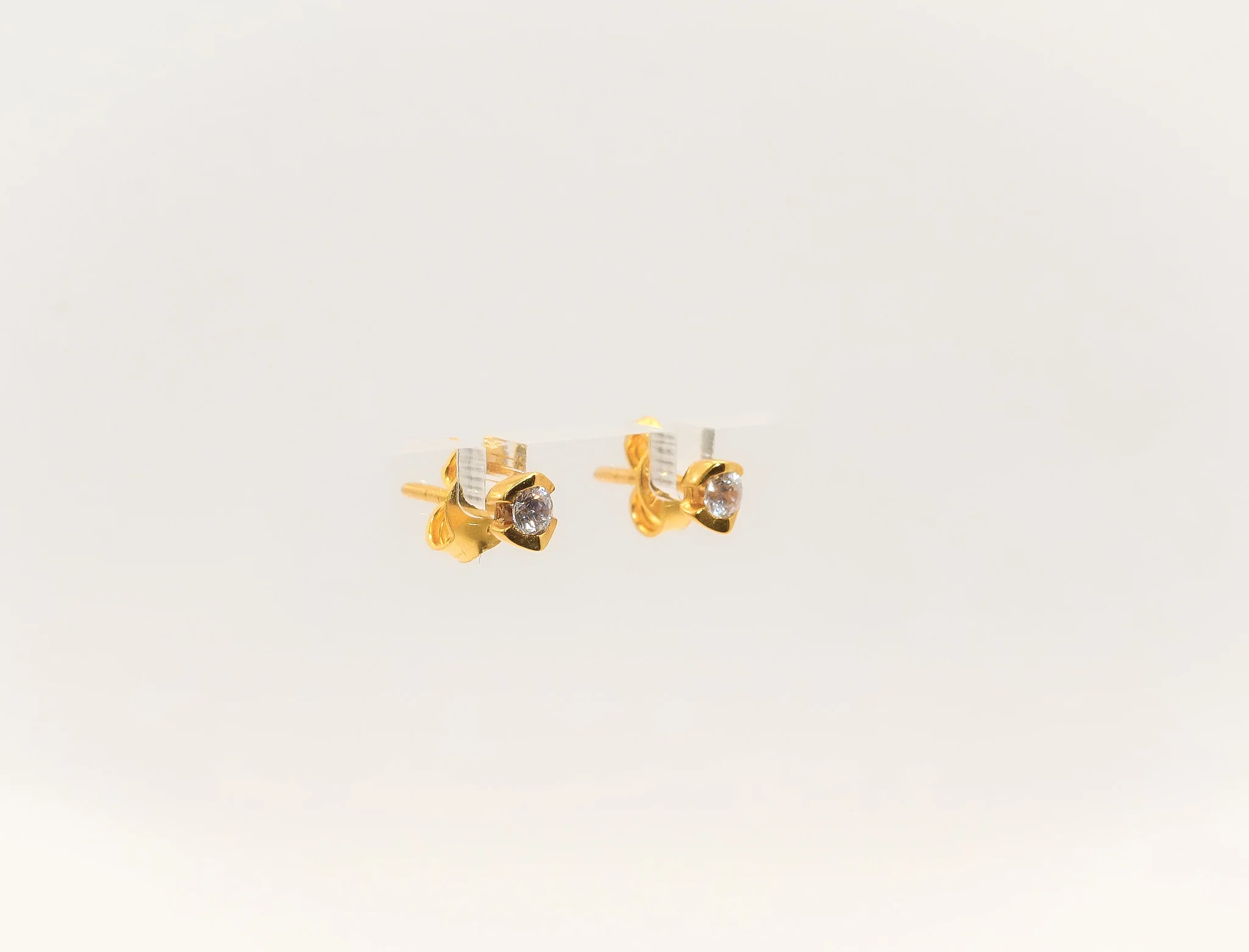 21K Gold Mini Stud Kids Earrings - Image 3