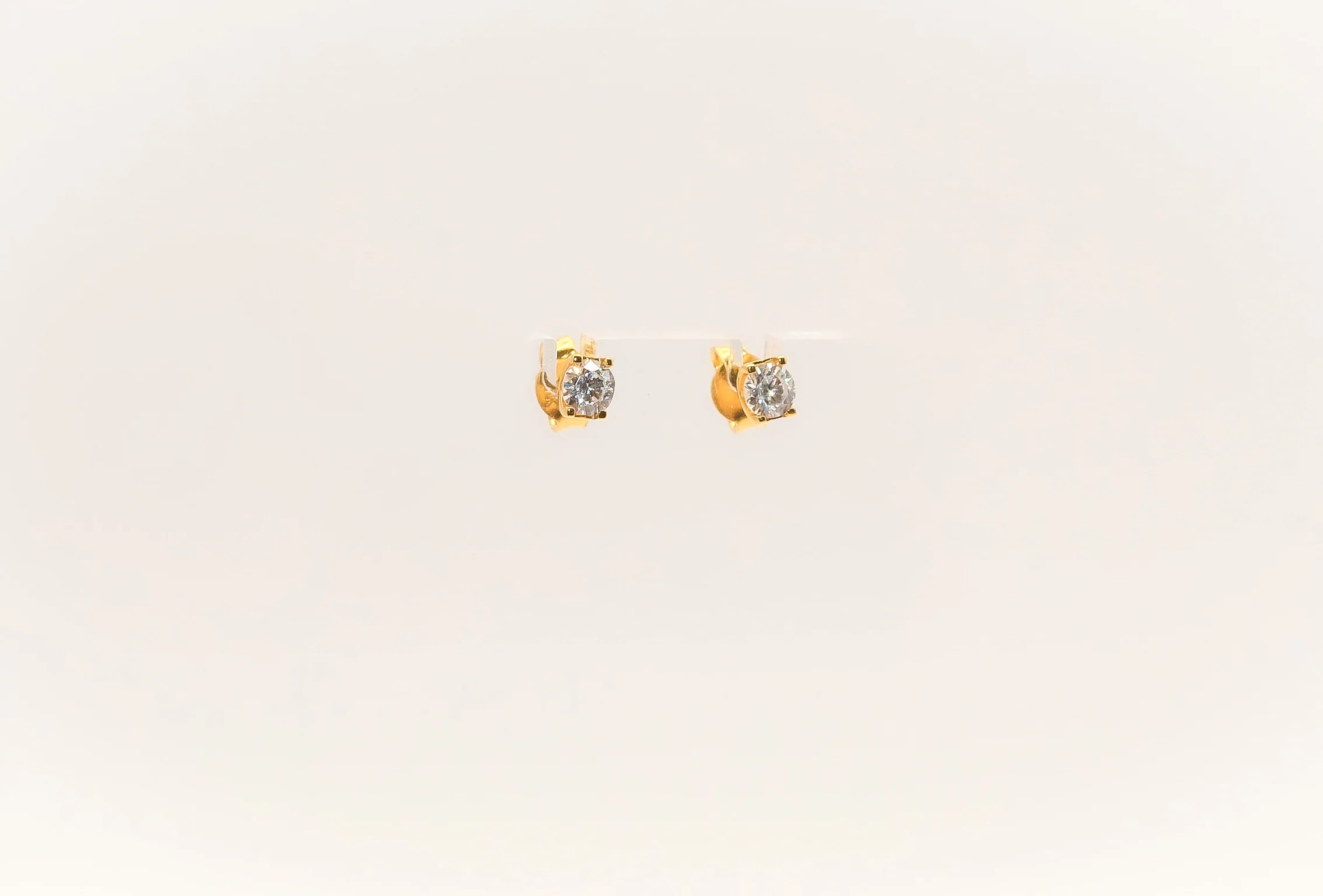 21K Gold Mini Zirconia Kids Earrings - Image 2
