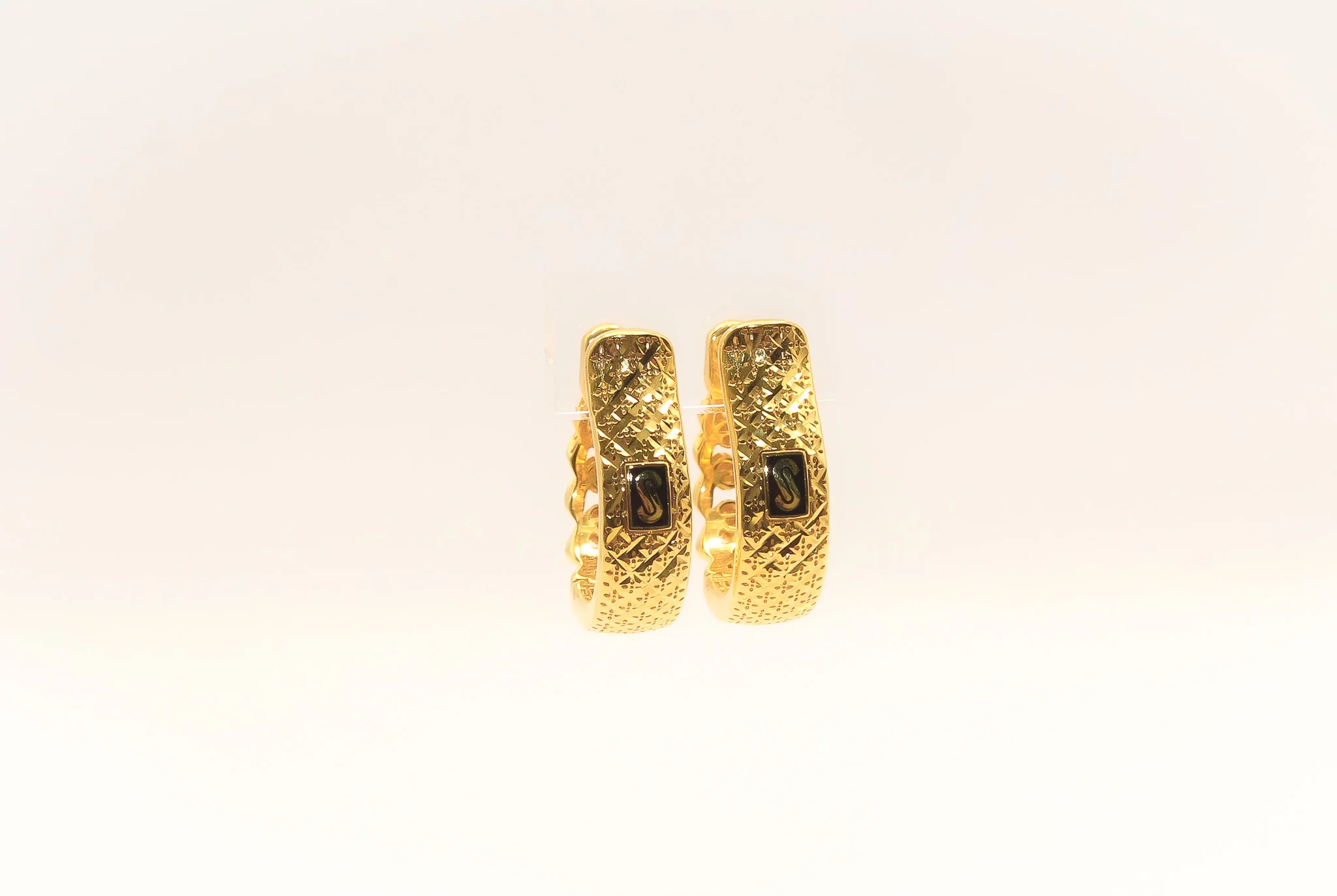21K Gold Monaco Hoop Earrings - Image 2