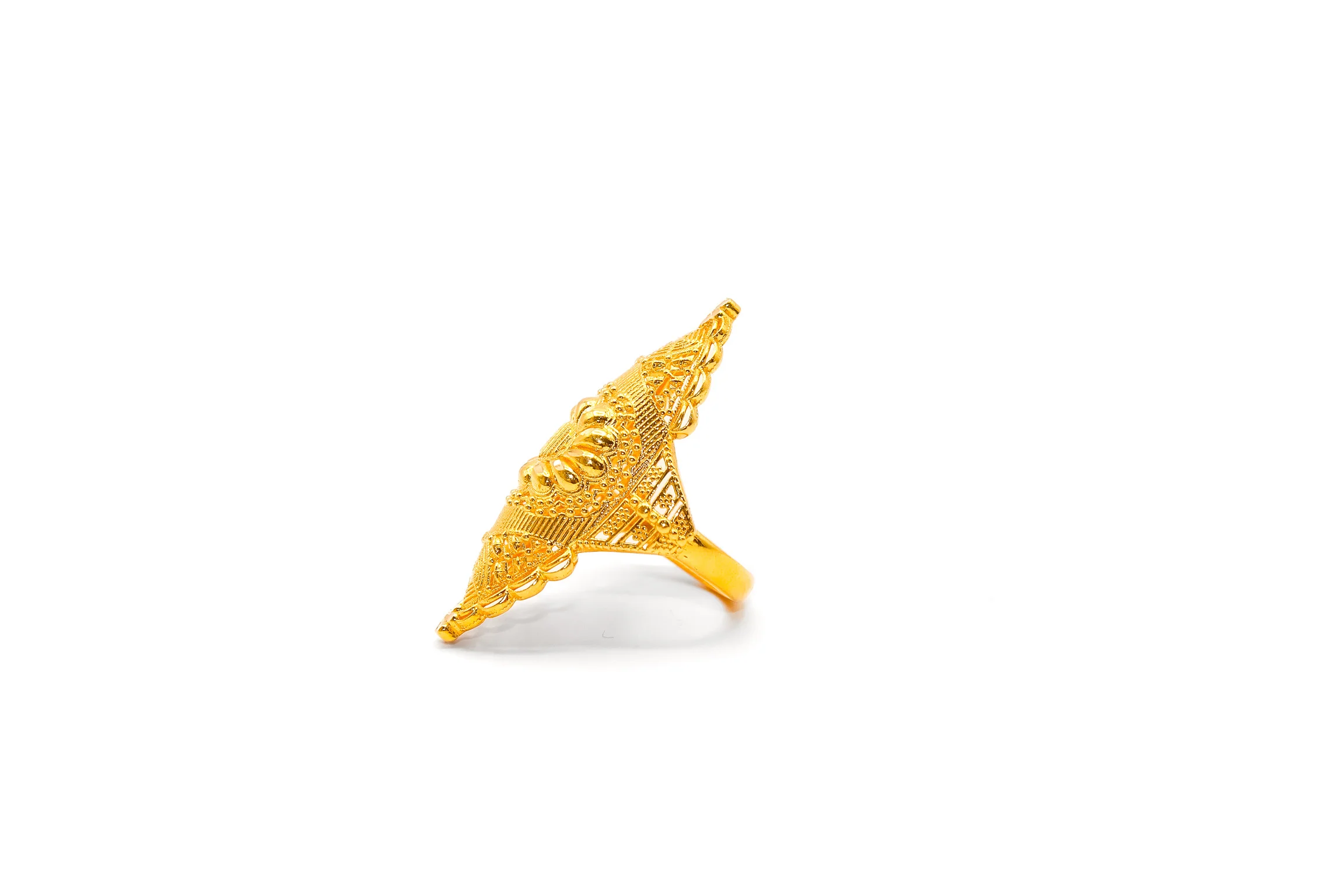21K Gold Oblong Ring - Image 2