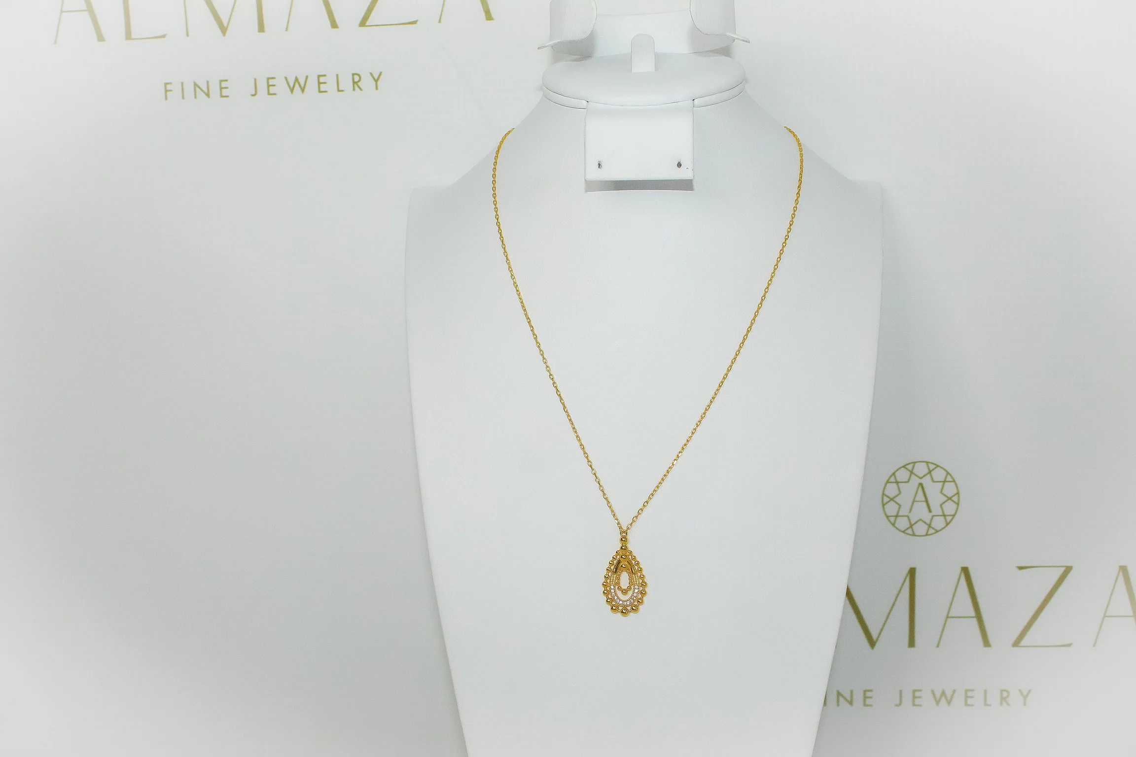 21K Gold Oval Necklace