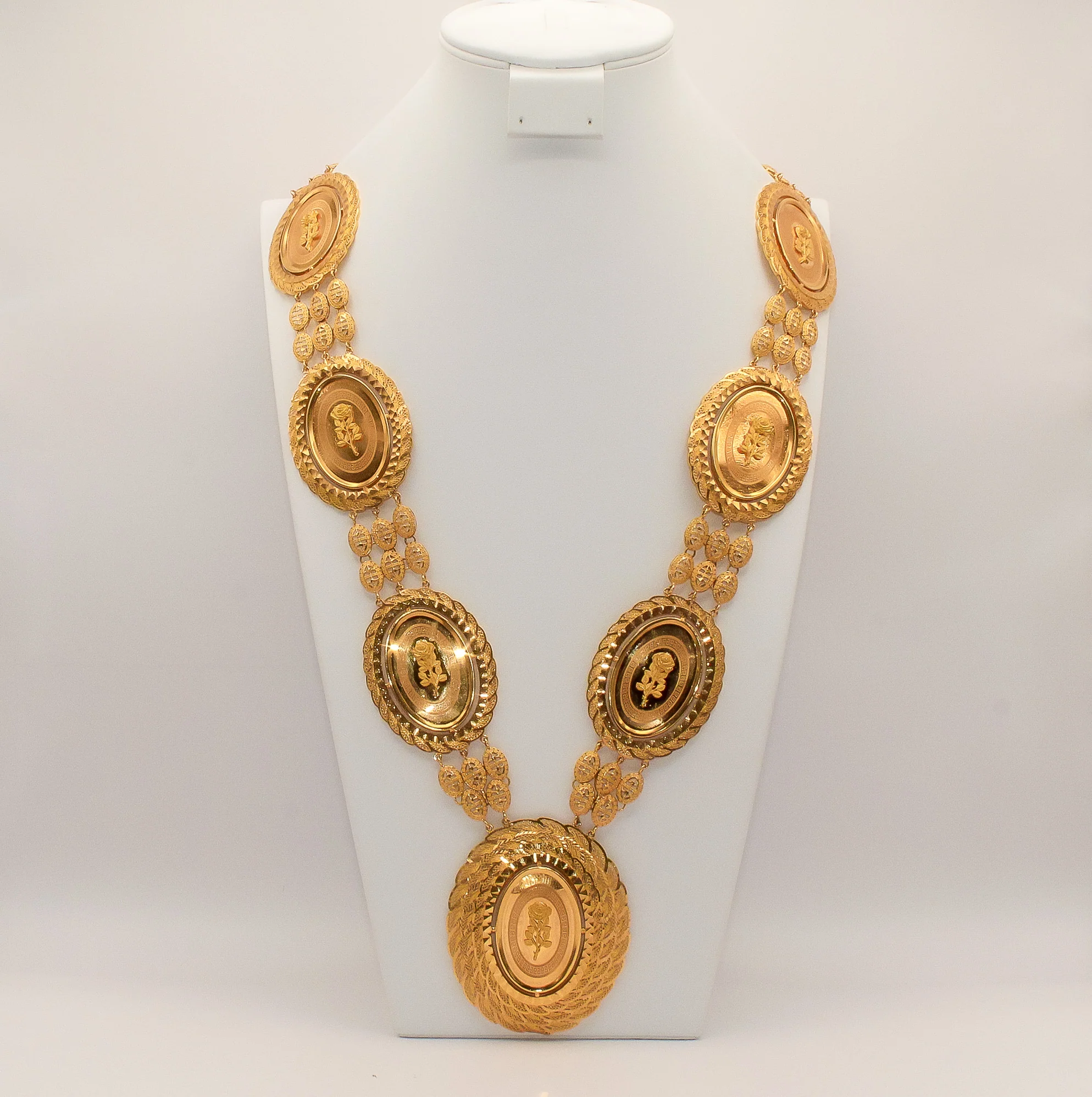 21K Gold Oval Rose Kladah Necklace