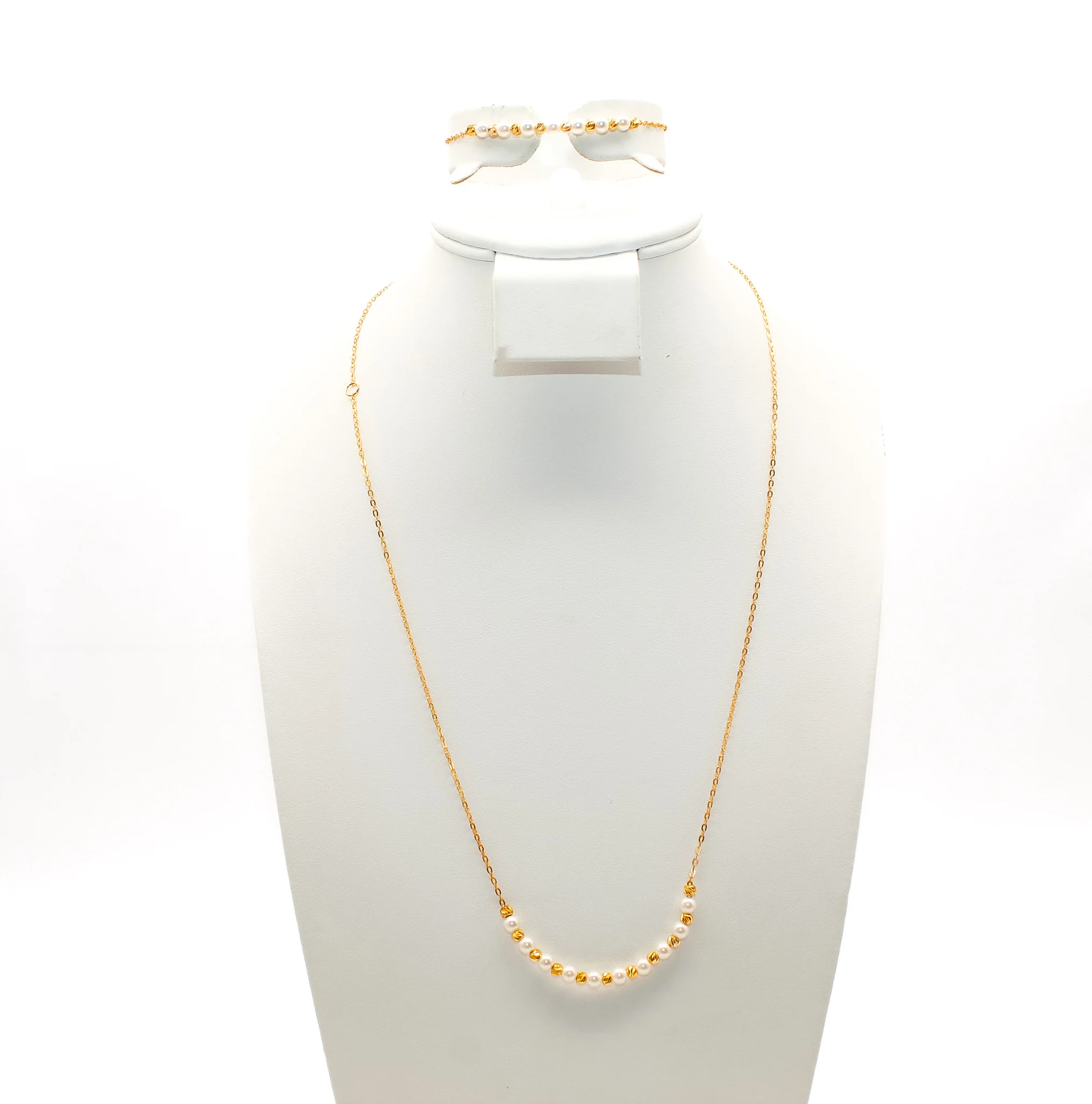 21K Gold Pearl Half Set