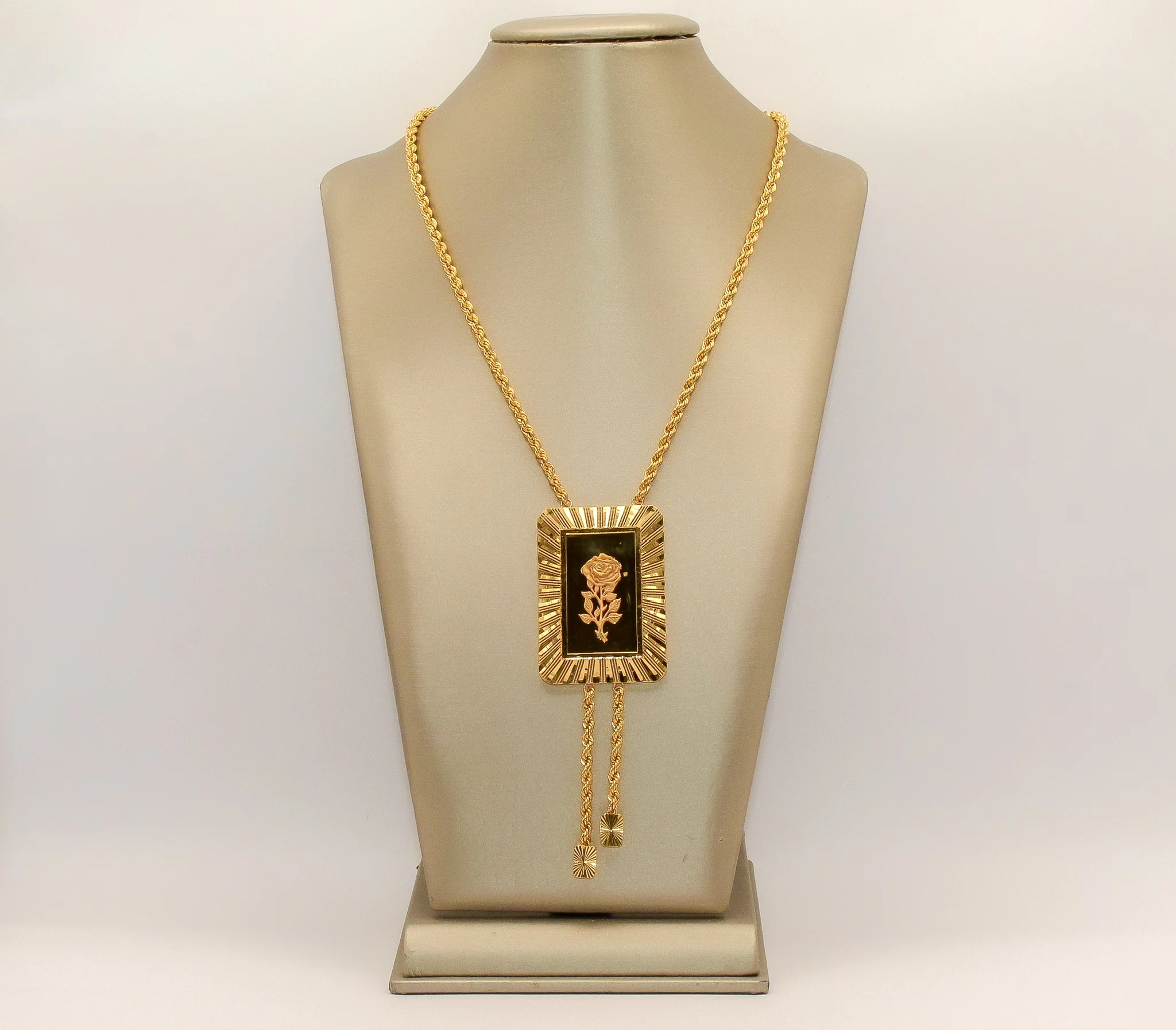21K Gold Rose Necklace