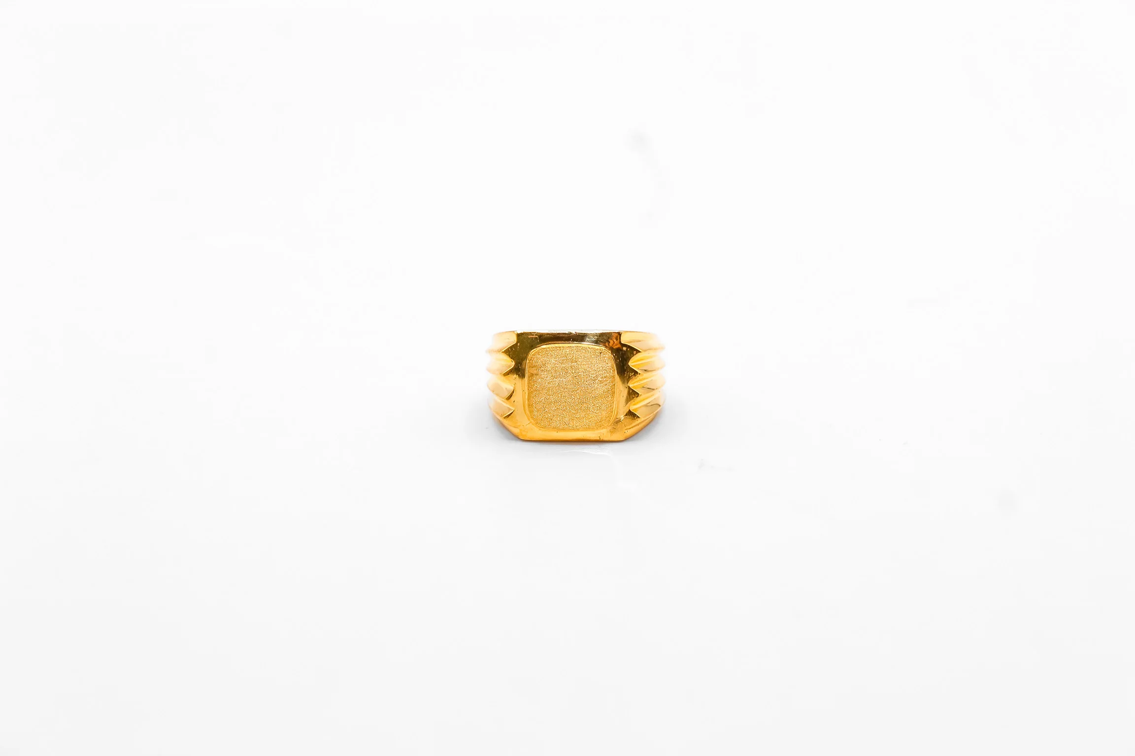 21K Gold Mens Signet Ring