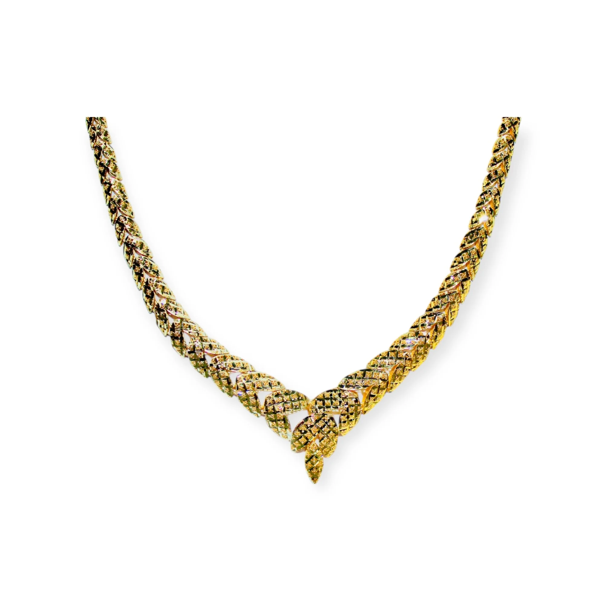 21K Gold Simple Leaf Set - Image 2