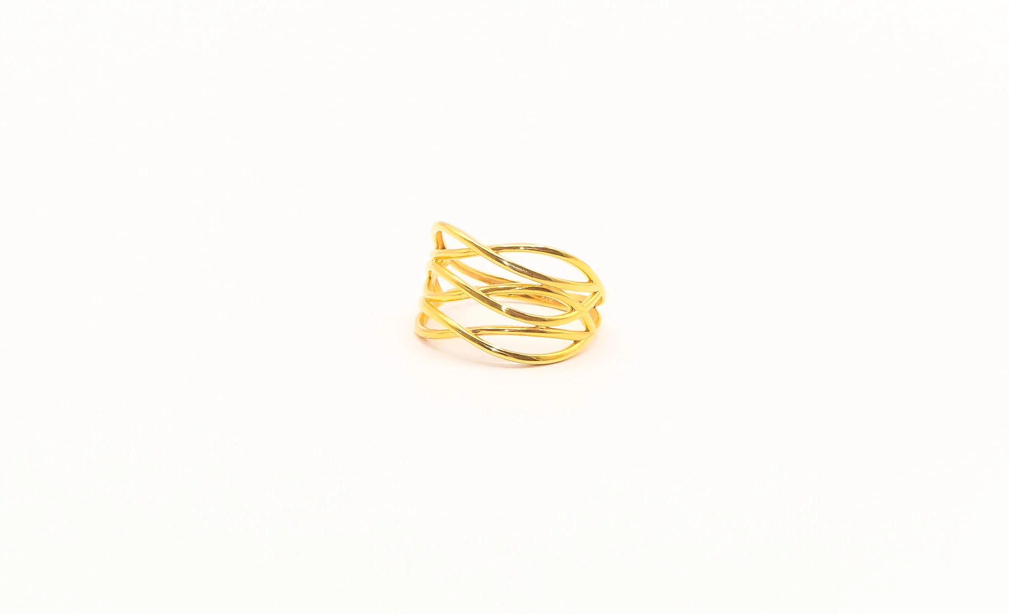 21K Gold Simple Modern Ring