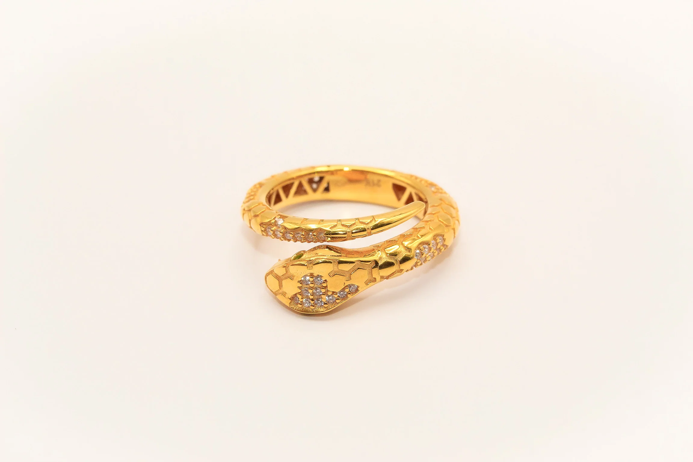 21K Gold Snake Ring