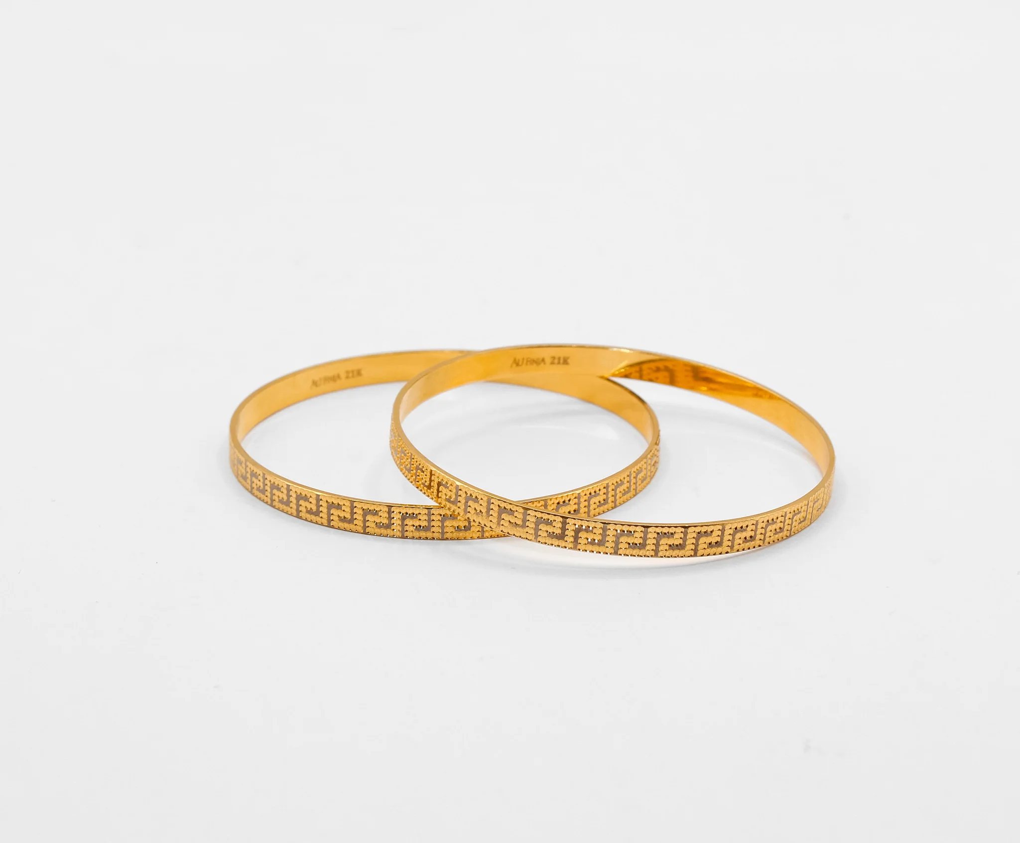 21K Gold Solid Kids Bangles