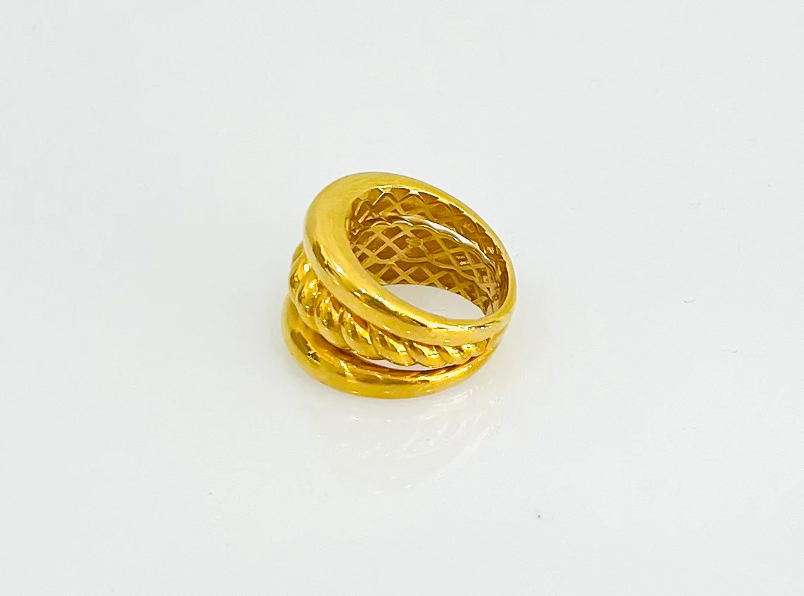 21K Gold Stacked Ring - Image 2
