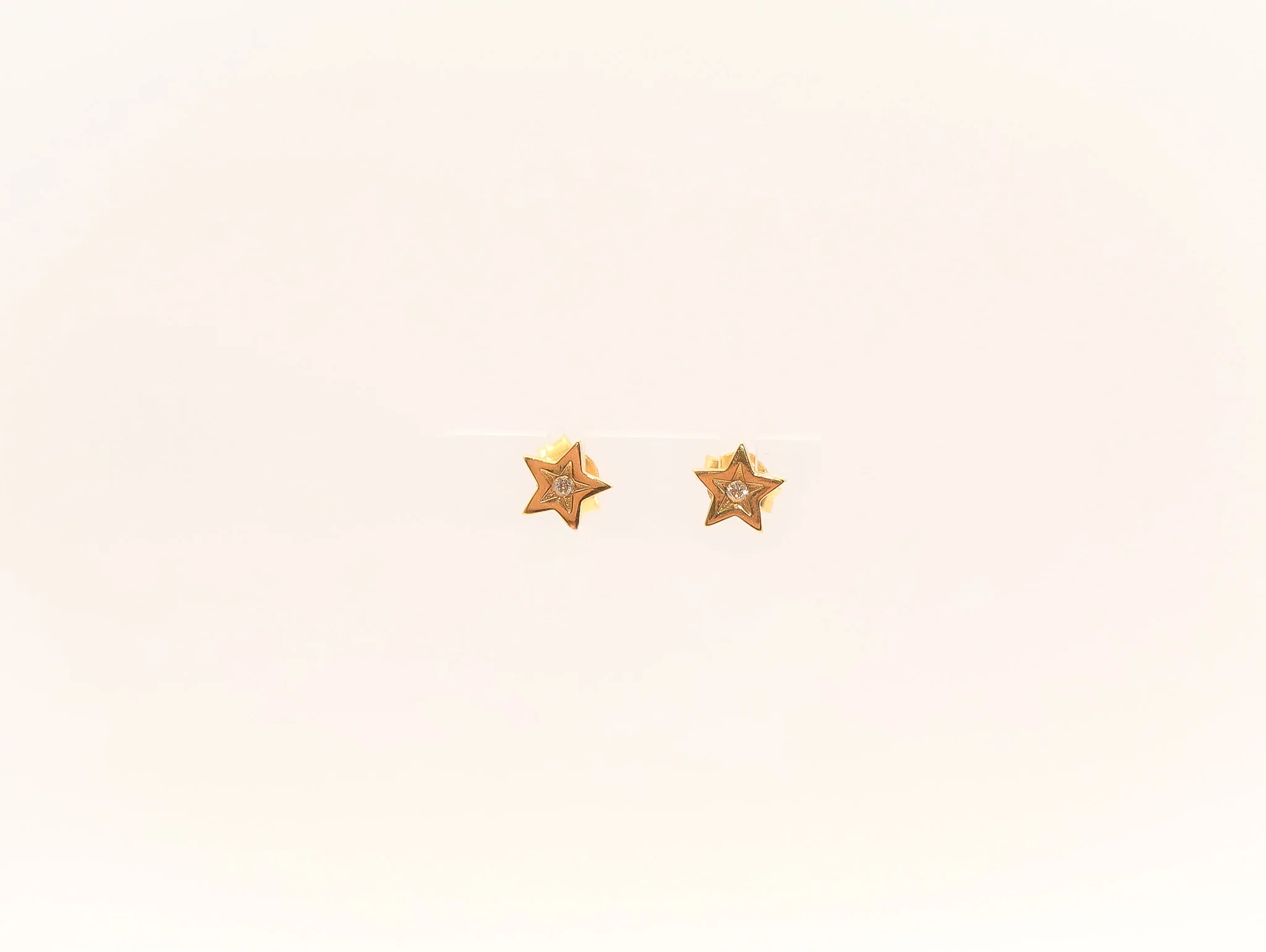 21K Gold Star Kids Earrings