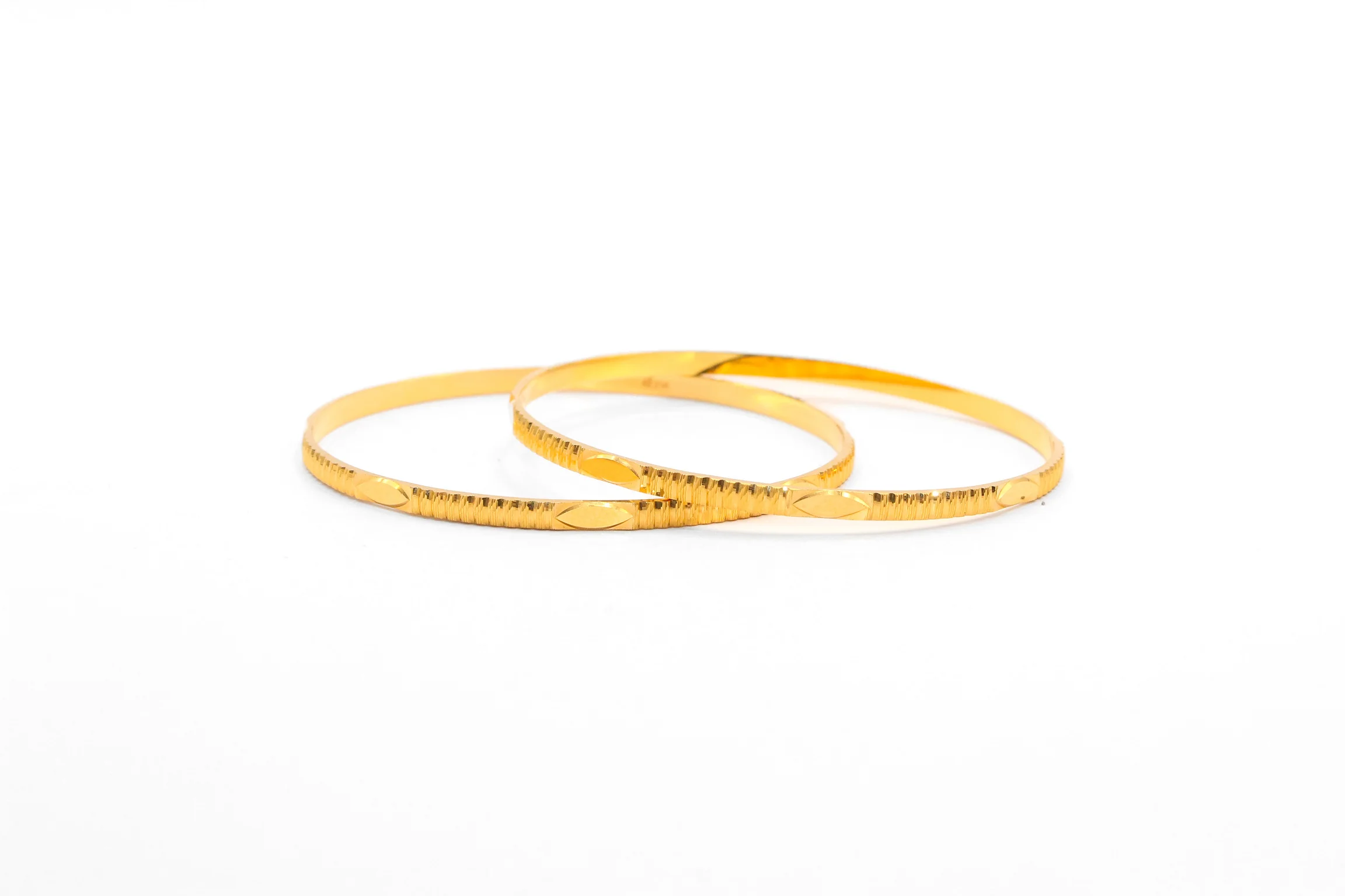 21K Gold Thin Solid Bangles
