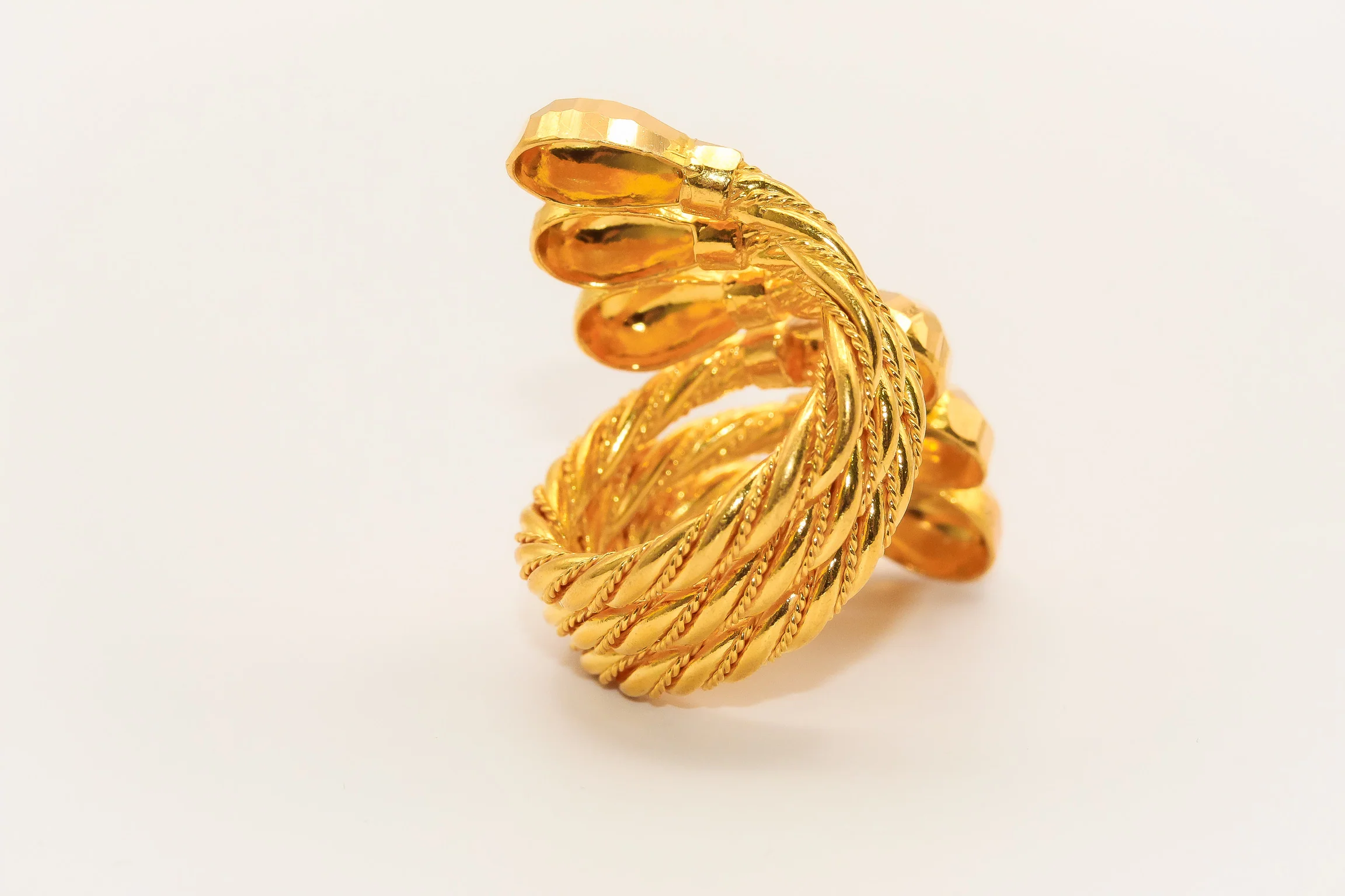 21K Gold Triple Twist Ring - Image 2