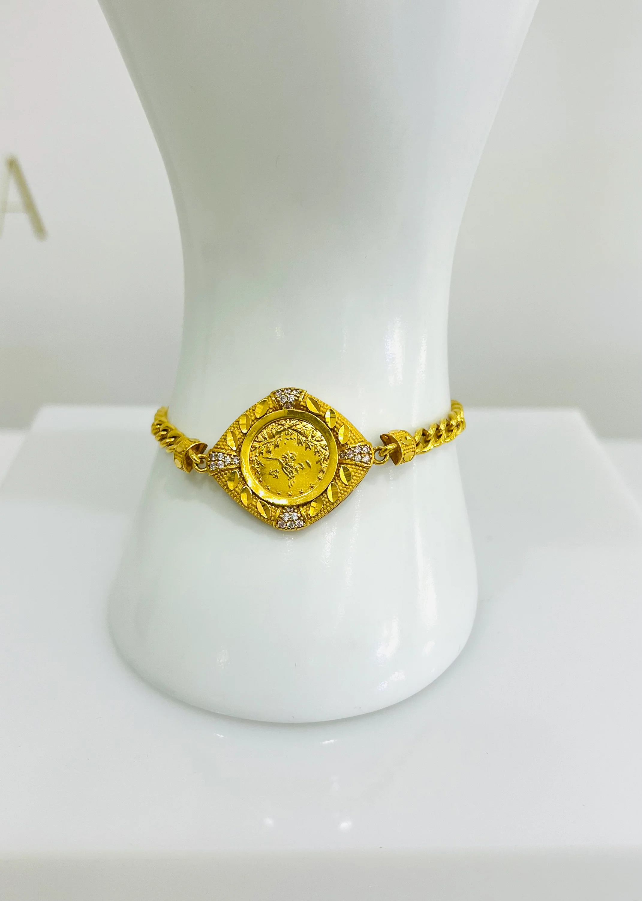 21K Gold Turkish Coin Bracelet