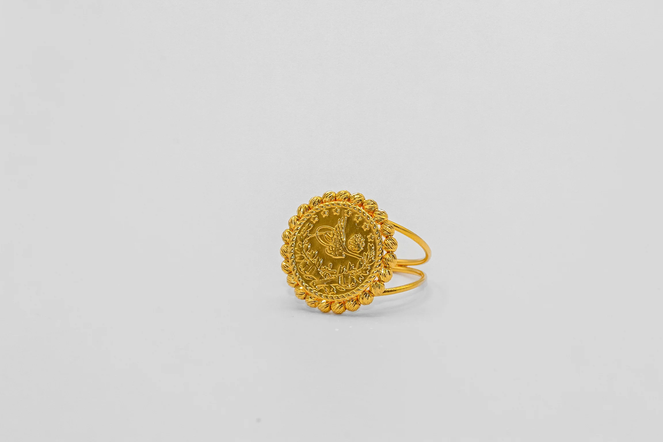 21K Gold Turkish Coin Ring