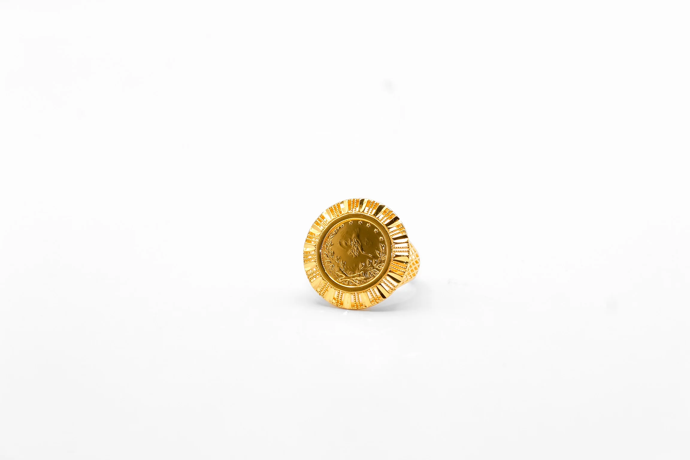 21K Gold Turkish Coin Ring