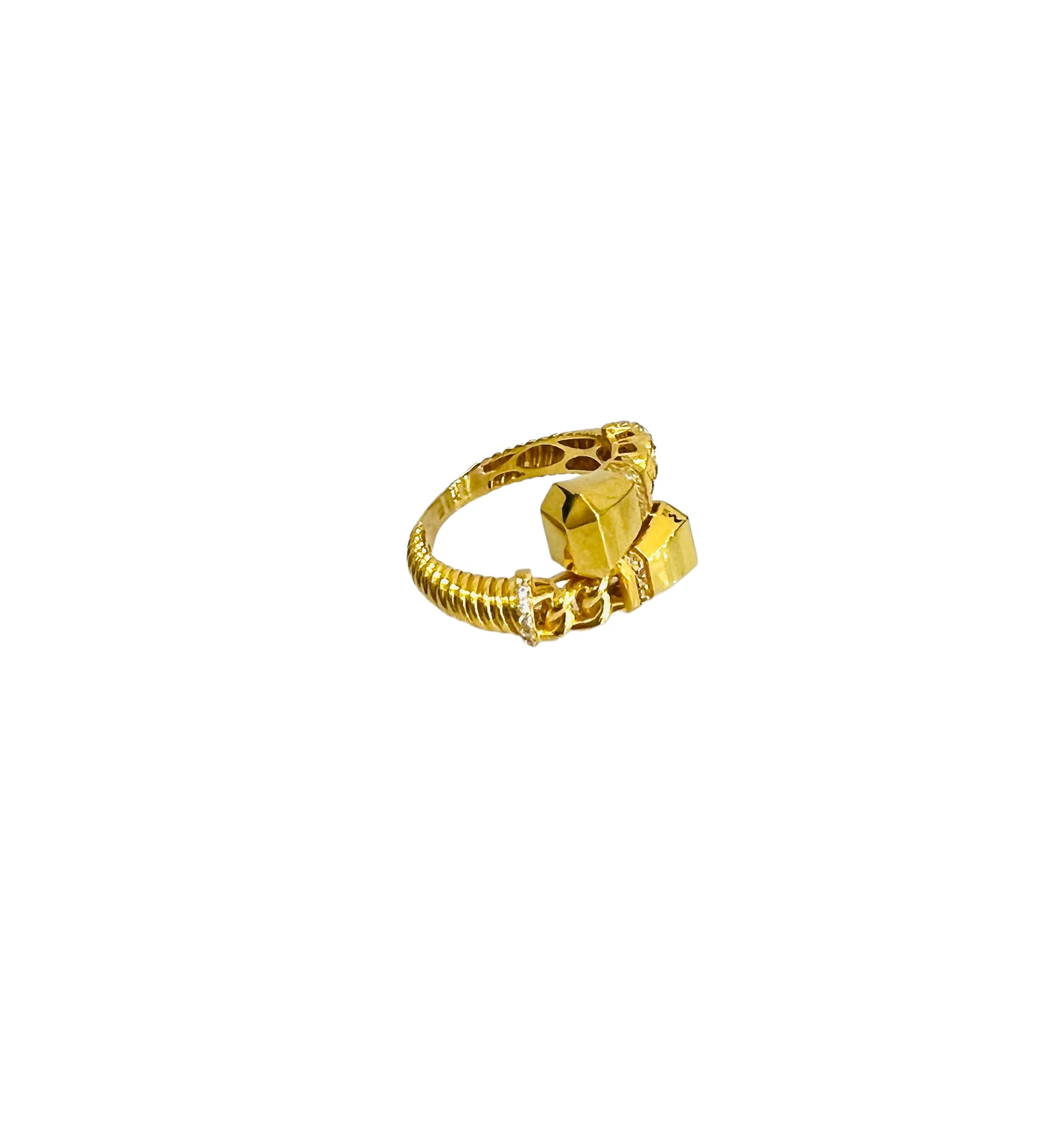 21K Gold Twist Ring - Image 3