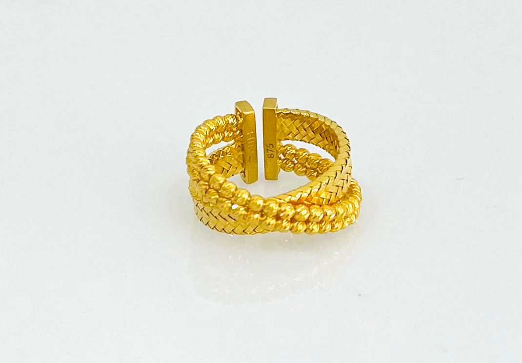21K Gold X Himo Ring