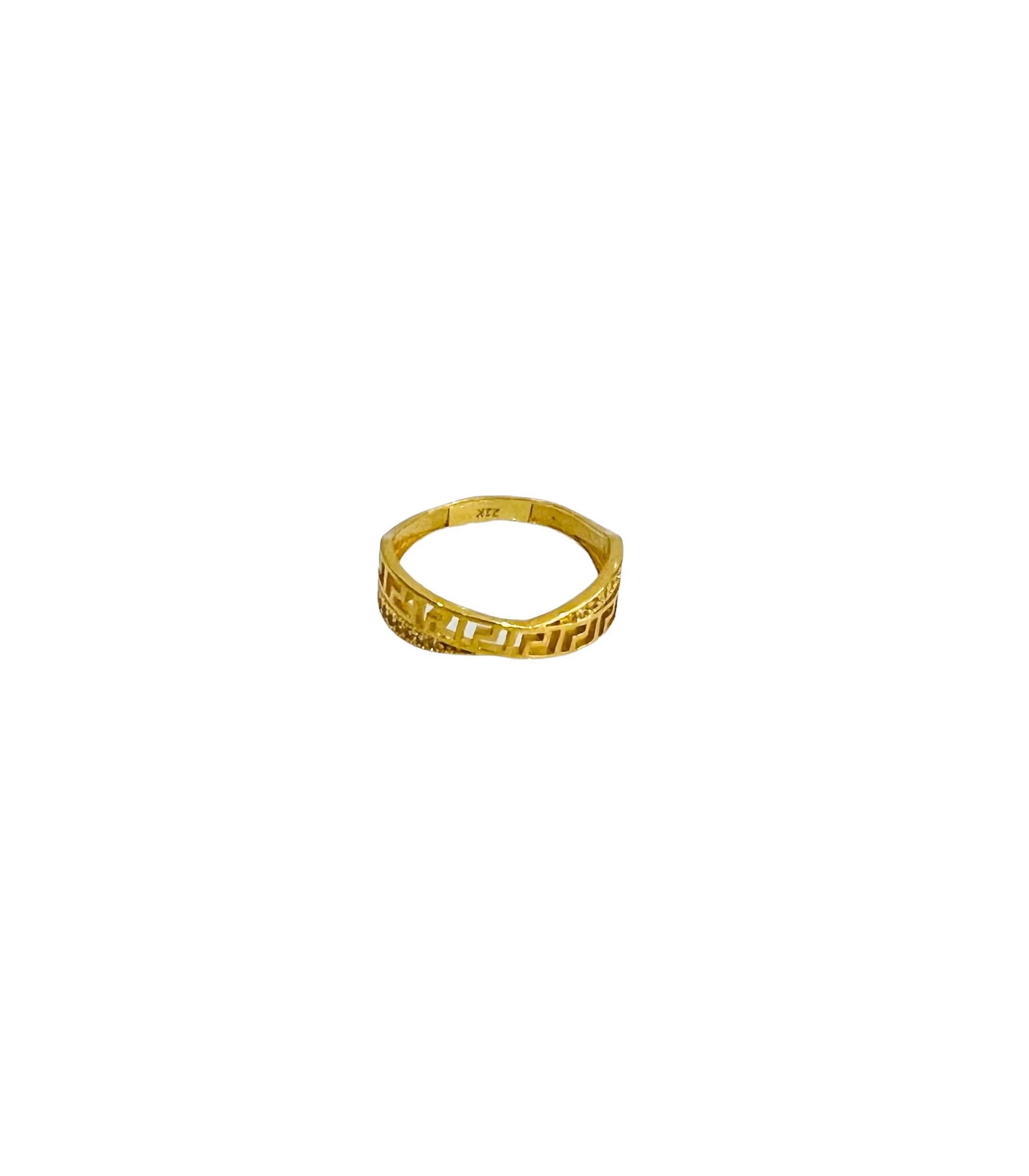 21K Gold X Ring - Image 2