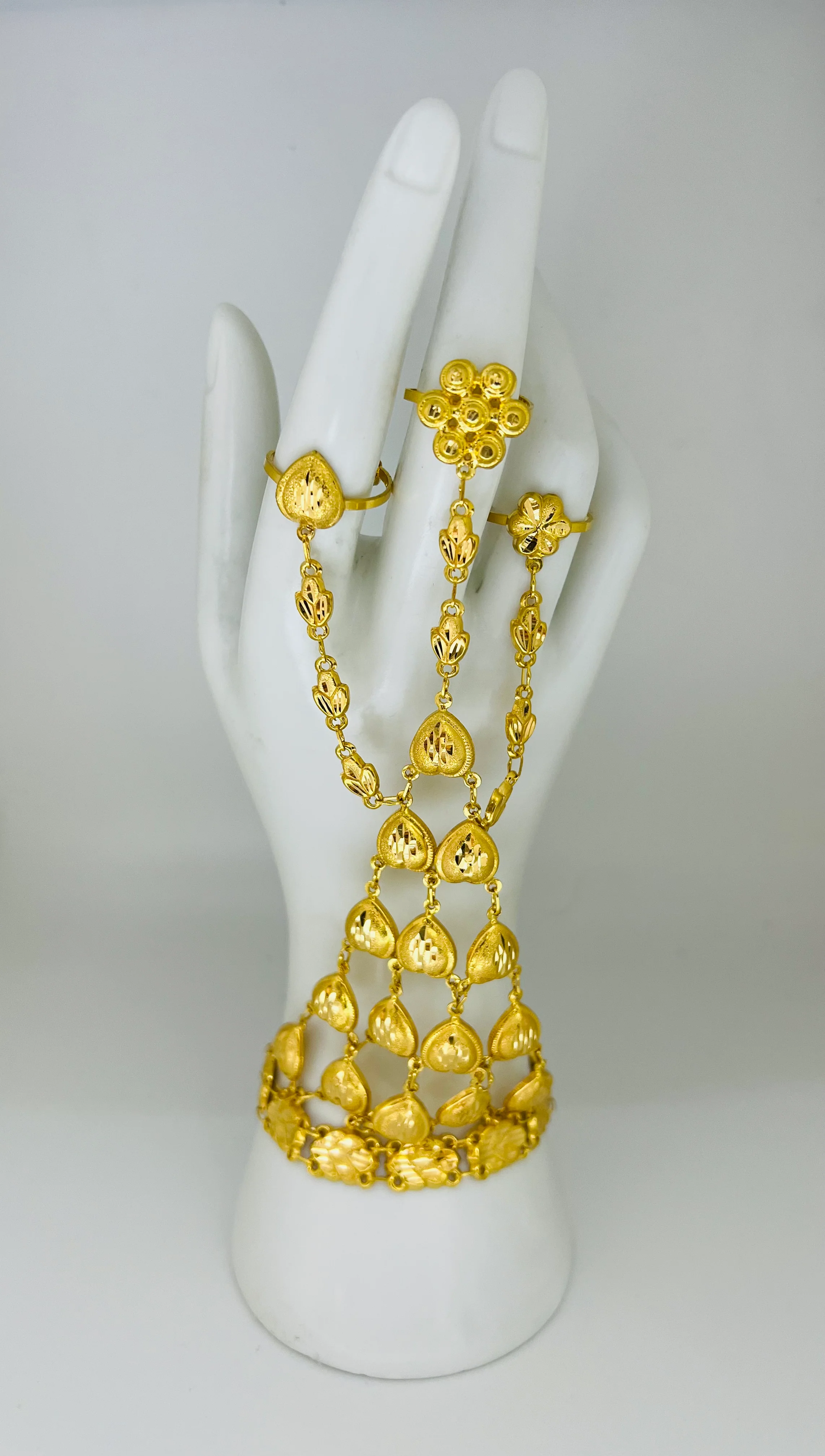 21K Gold Hand Bracelet